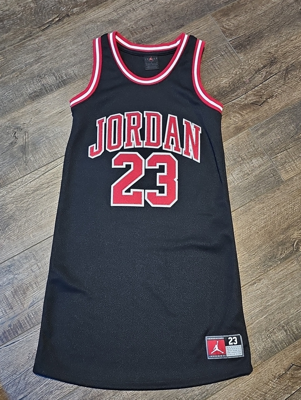 NBA Chicago Bulls Michael Jordan #23 Black Basketball Jersey Dress Girls 10/12